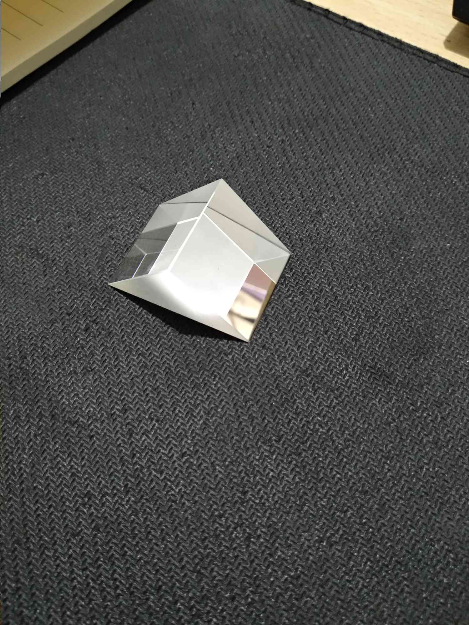 Prisma de ángulo recto reflector externo Triangular 20*20*20mm lado aluminizado espejo óptico K9 reflexión de vidrio para test