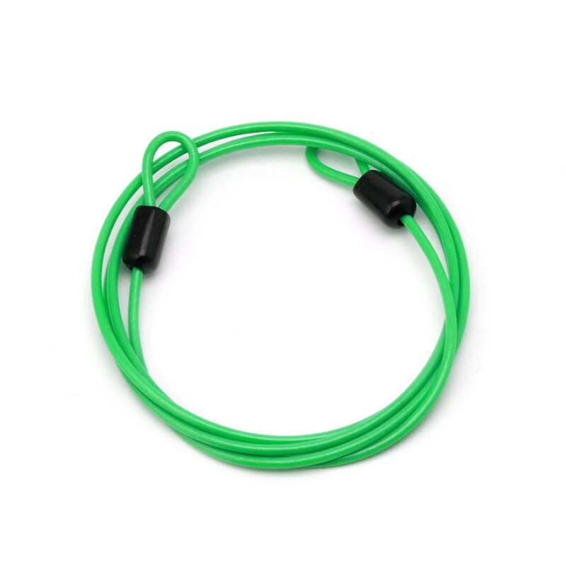 3Color 100cm x 2mm Cycling Sport Security Loop Cable Lock Bikes Bicycle Scooter U-Lock: Green