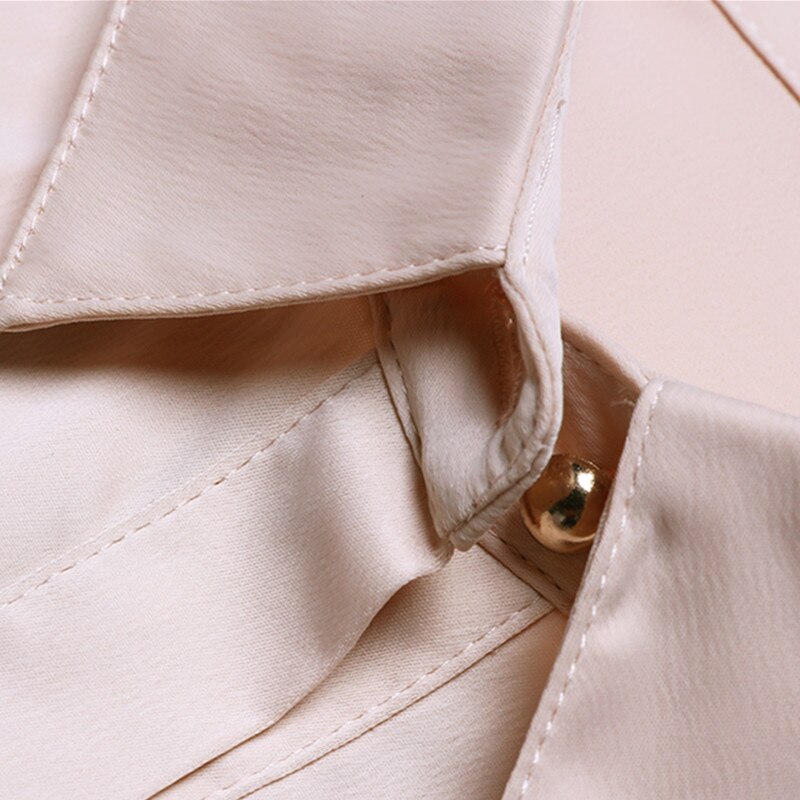 Women Ruffle Shirt Formal Long Sleeve Slim Chiffon Blouses Office Ladies Plus Size Work Tops