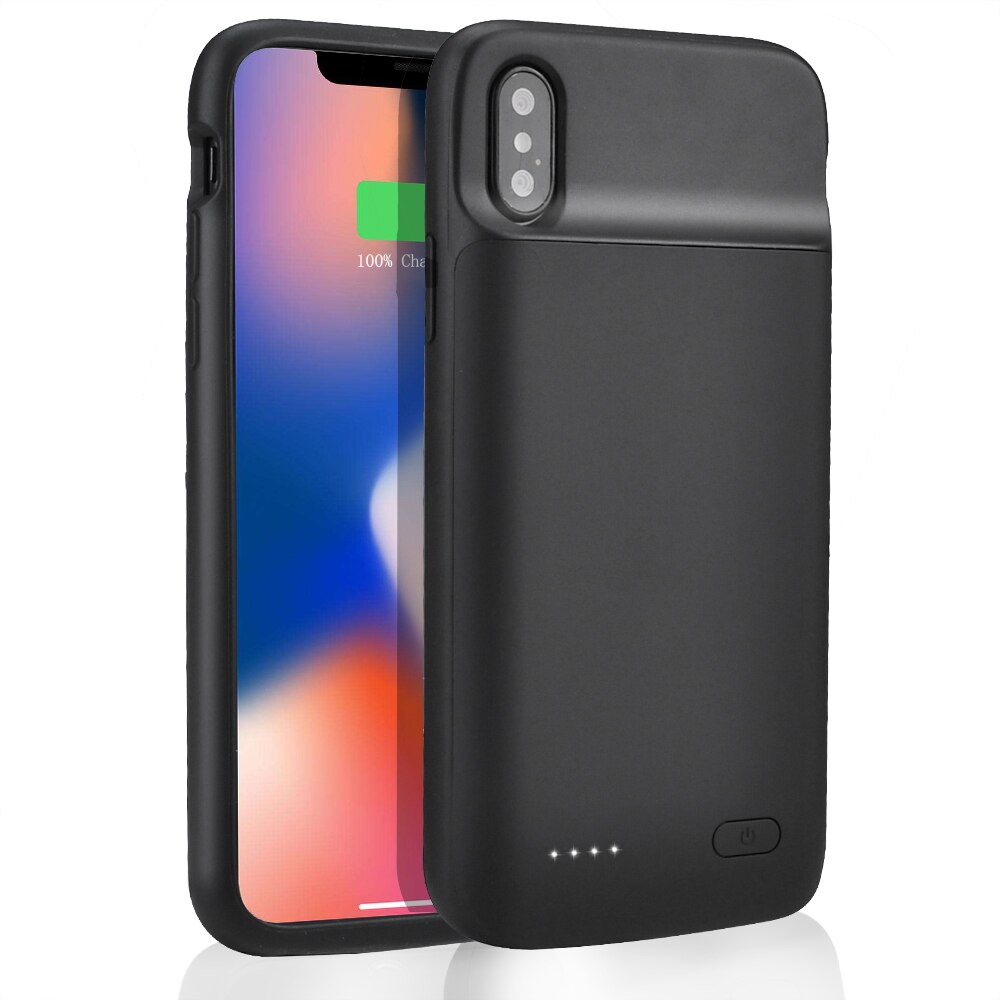 Funda cargador de batería para iPhone, carcasa de carga de batería para iPhone X S XR XS Max 11 Pro Max 6 6s 7 8 Plus