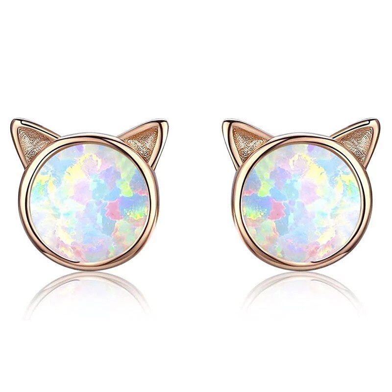 Boucles d'oreilles licorne pour petite fille, bijoux en cristal, chat, papillon, arc-en-ciel, cœur, étoile, de noël, tendance: Style 14