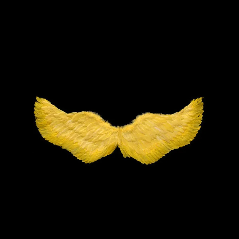 Gelbe LED-Glüh leuchten, EngelsfederflüGel, FeenflüGel, Requisiten, , Party, Cosplay, Geburtstag, Kostümich, Hochzeit, Festival: Möglichkeit 1 / Weiß