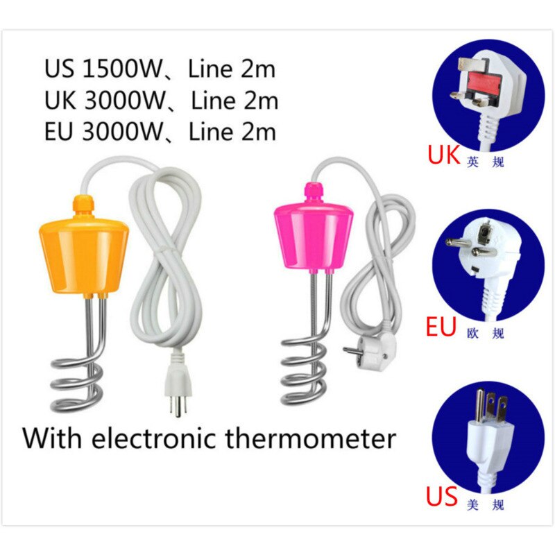 2000/2500/3000W Cartridge Swimming Pool Heater Electric Heating Element Immersion Water Heater Boiler Heating Rod for Inflatable