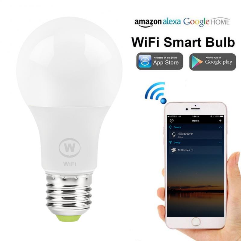 6.5W Wifi Slimme Lamp Met Alexa Ifttt Google Assistent Controle E27 Led Lamp Mart Lamp Nachtlampje Wit licht Smart Home