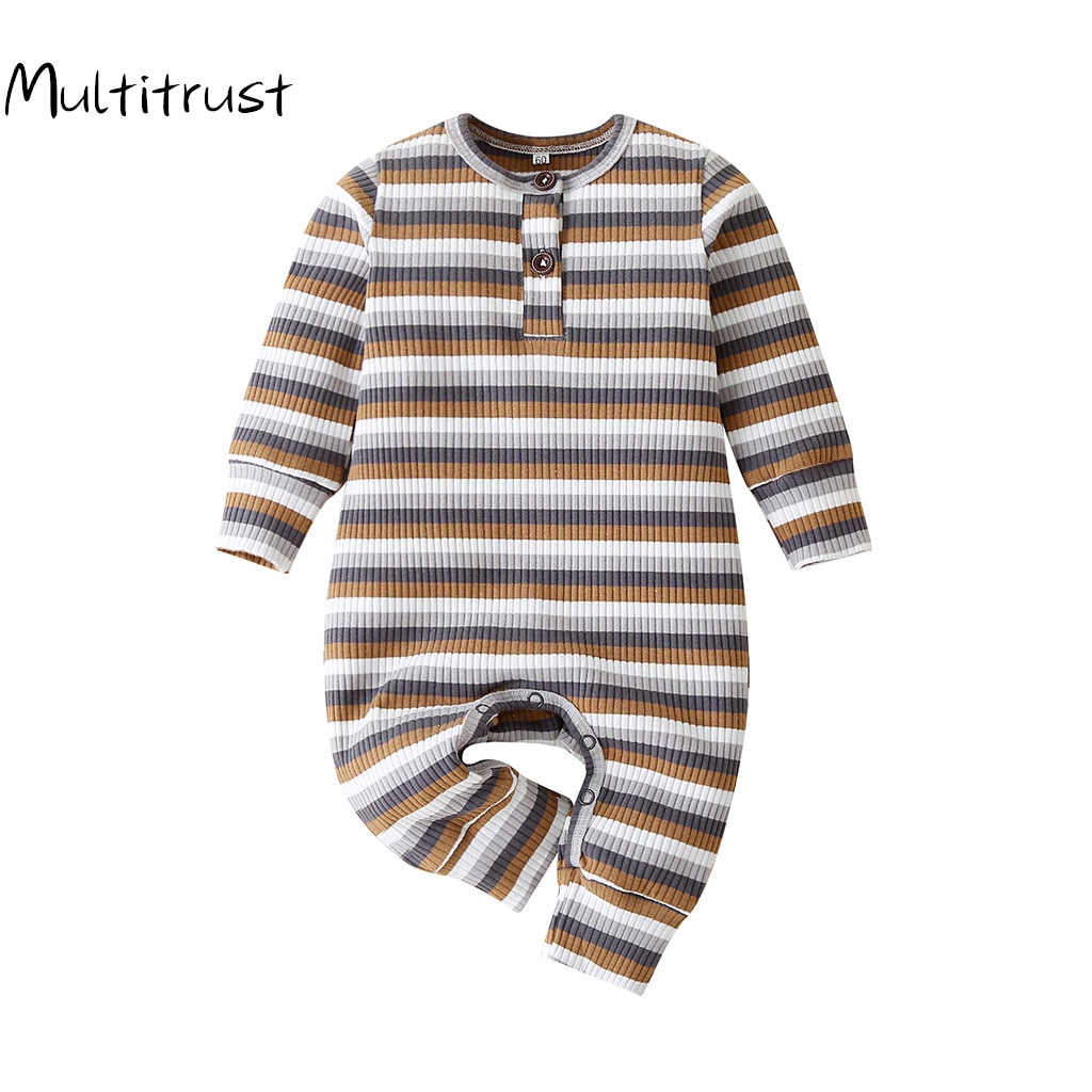 Automne à manches longues barboteuse bébé garçon fille barboteuse vêtements coton côtelé tenues unisexe infantile hiver une pièce combinaison pyjamas