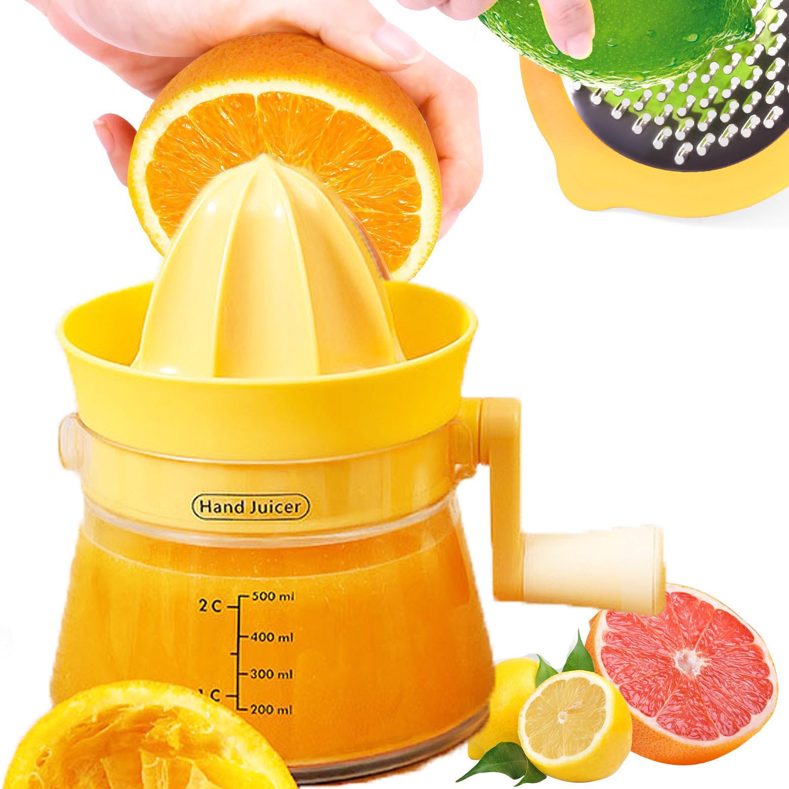 Manual Citrus Juicer Lemon Squeezer with Capacity Marking Max Extraction For Juice Squeezer Easy to Use and Clean Kitchen Tools