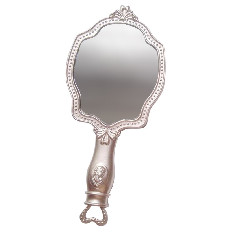 Girls Cosmetic Vintage Vanity Mirror Princess Mini Make-up Hand Held Mirror Makeup Hand Mirror Unique for Girl: Default Title