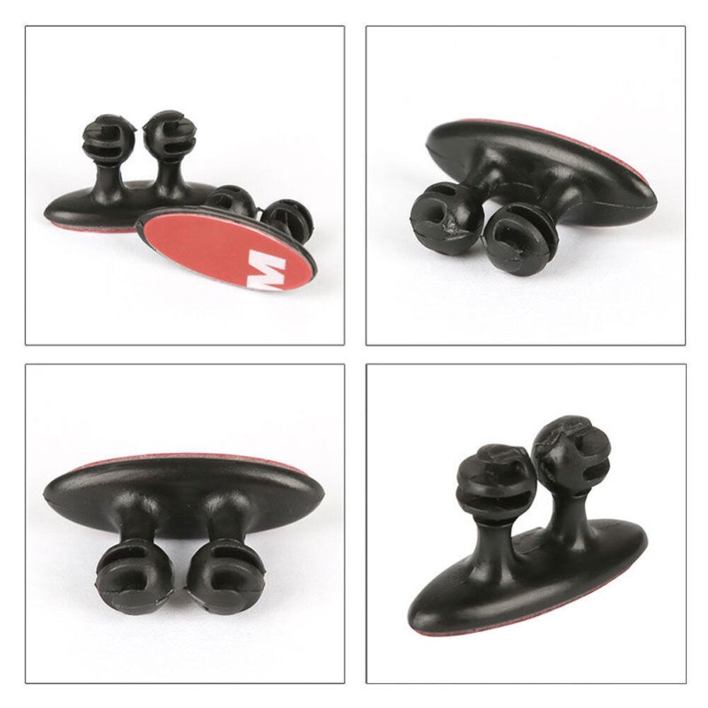 24 Stks/partij Auto Draad Cord Clip Kabel Houder Tie Fixer Organizer Zelfklevende Klem Kabel Clips