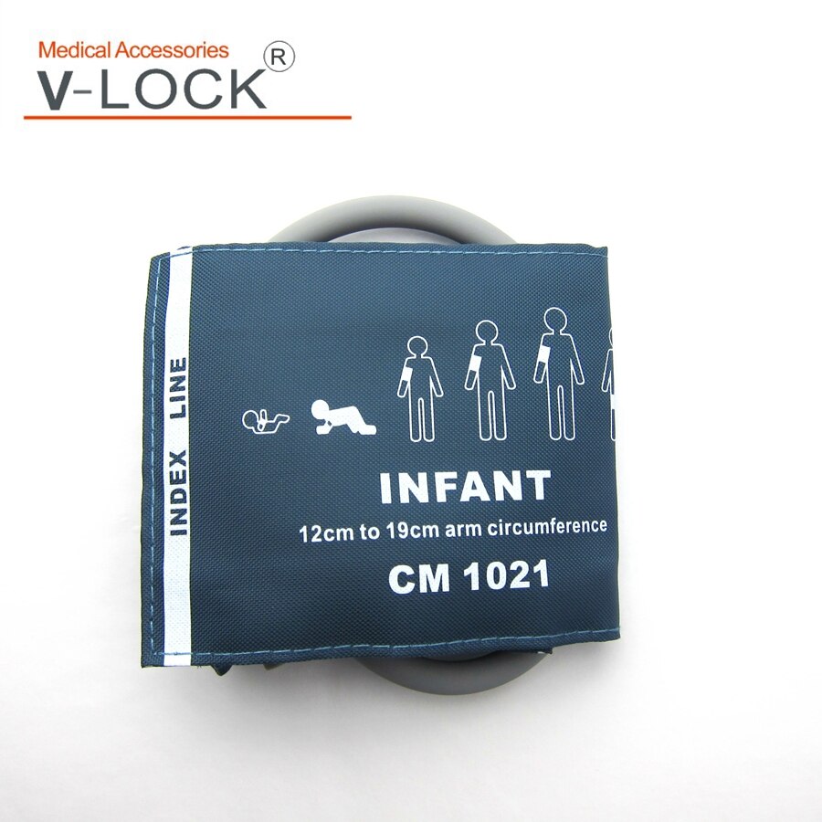 Mindray Edan Biolight Adult Arm Size Single Tube NIBP Blood Pressure Cuff for BP Monitor Sphygmomanometer: Infant Arm
