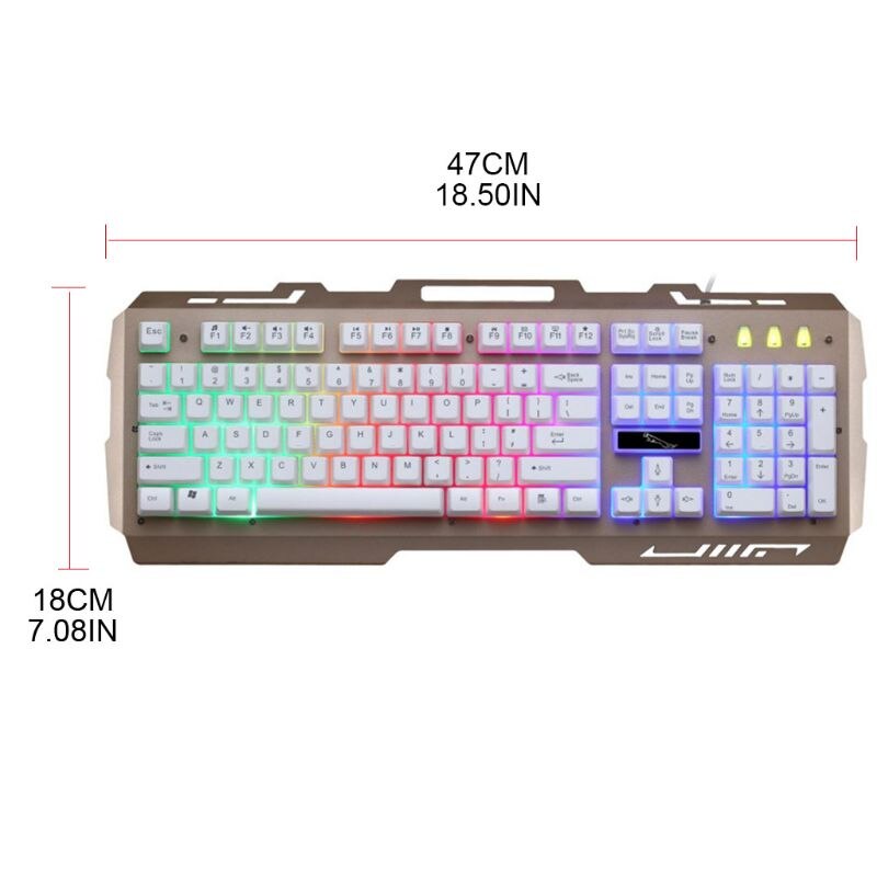 Wired USB RGB Gaming Keyboard Colorful LED Backlit Computer Gaming Keyboad