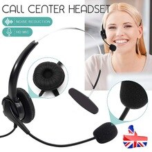 RJ11 casque téléphonique anti-bruit Interphone avec Microphone Microphone réglable écouteur casque pour Center d'appel