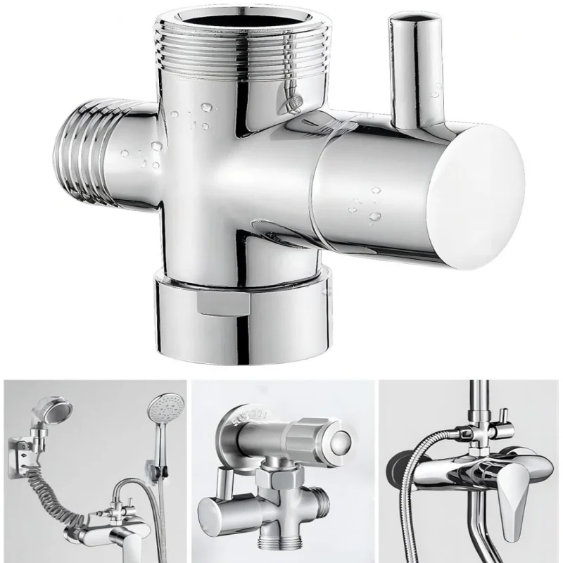 T-adapter Messing/ABS 3-wegklep Gootsteenaccessoires voor omstelling Bad Toilet Bidet Sproeier Douchekop Converter Keukenapparatuur