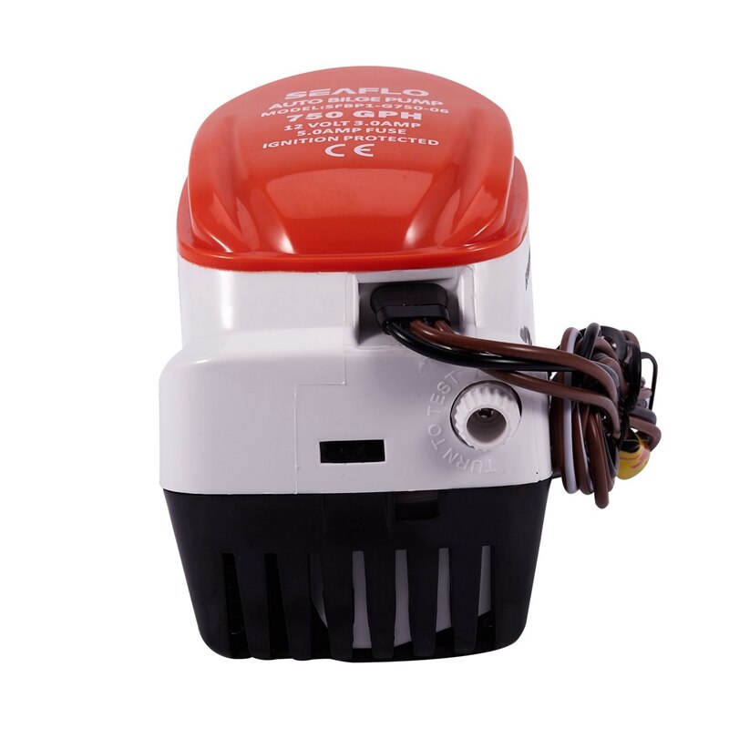 Automatic 12V Bilge Pump 750Gph with Internal Float Switch Auto Water Boat Submersible Auto Pump with Float Switch Marine / Bait