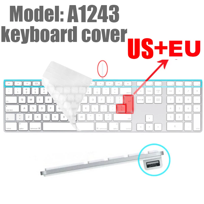 Für Magic Keyboard Silikon transparente Tastatur Schutzhülle für Apple IMac Tastatur 1843 A1644 A2520 A1314 A2449 wasserdicht: Gold