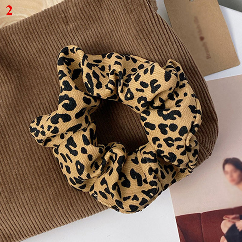 Autmn-coletero de terciopelo para mujer, accesorio para el pelo de leopardo, a rayas, para invierno: 2