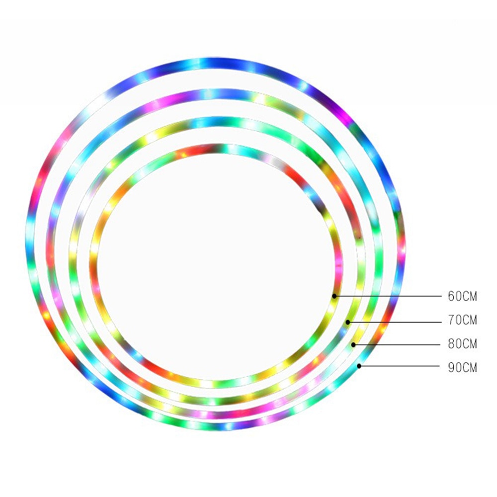 Multi-color Thuis Indoor Familie Led Fitness Hoepel Lichtgewicht Verwijderbare Sport Kinderen En Volwassenen Creatieve Prestaties Fitness