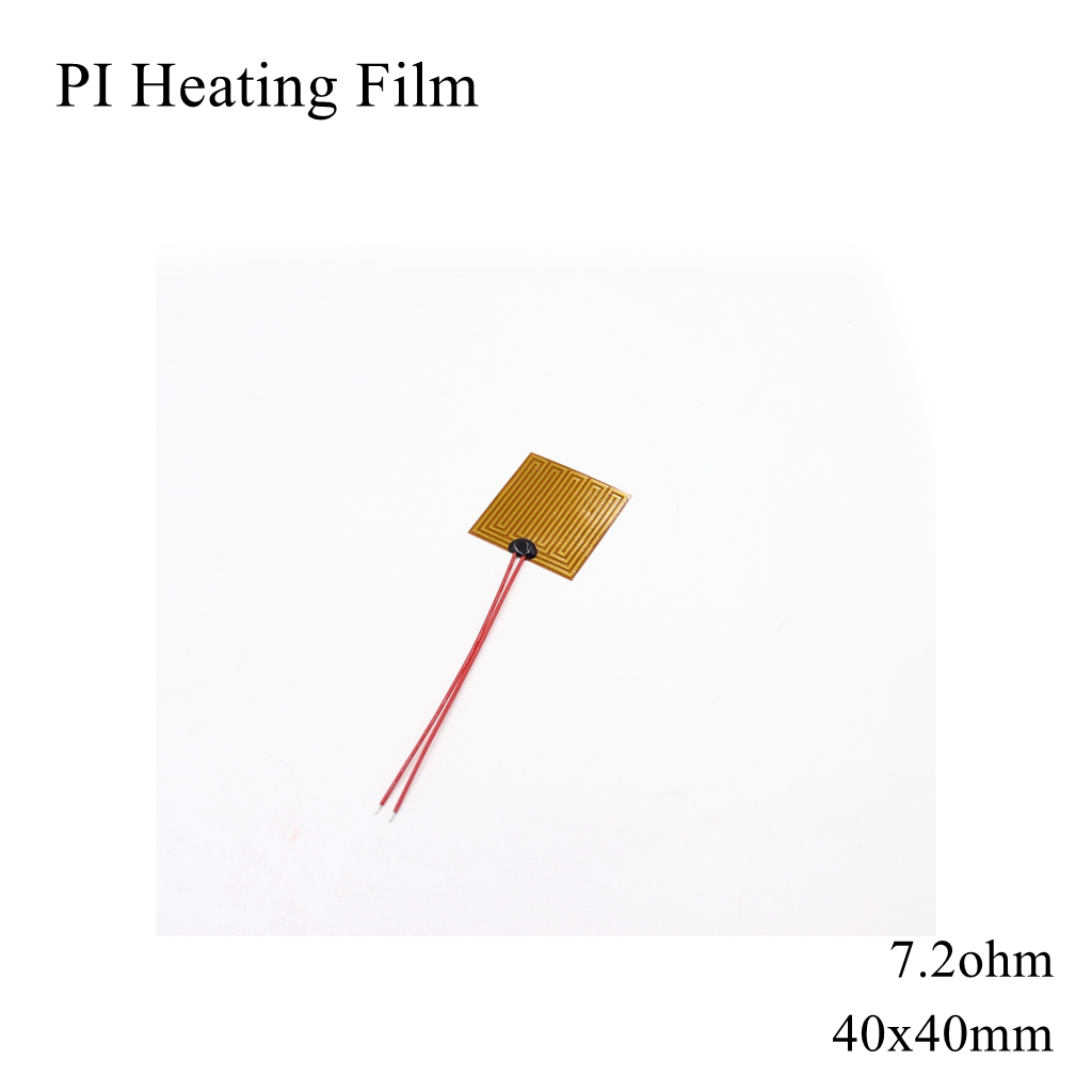 40x40mm 5v 12v 24v 110v 220v pi filme de aquecimento polyimida adesivo aquecedor elétrico placa almofada do painel esteira da folha de combustível tanque de motor de óleo