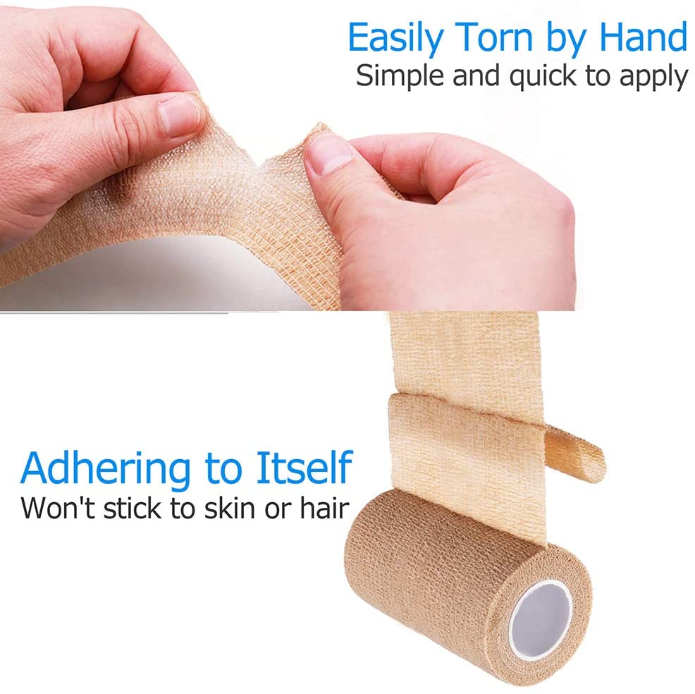 4 Inch 18 Rolls Self Aanhangend Wrap 4 Inch Zelfklevende Bandages Wrap Tape Stretch Bandage Zelfklevende Bandage Wraps