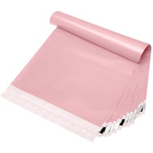 100 Stks/partijen Licht Roze verzendzakken Koerier Tassen Mailing Tassen Tassen Zelf Seal Omhult Plastic Verpakking Zak Plastic Zakken Voor Verpakking
