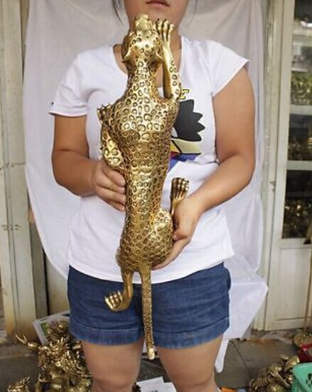 Statue de guépard en laiton de 13 pouces, énorme décoration de collection, léopard panthère, Cheetah Run, sorties d'usine en laiton, spinner à fidget