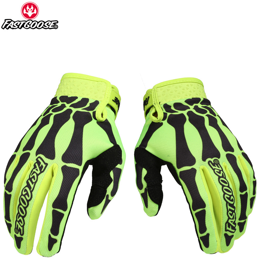 FASTGOOSE gants squelette Moto Motocross hors route MX BMX vtt ATV Guantes Moto vélo écran tactile gants de cyclisme