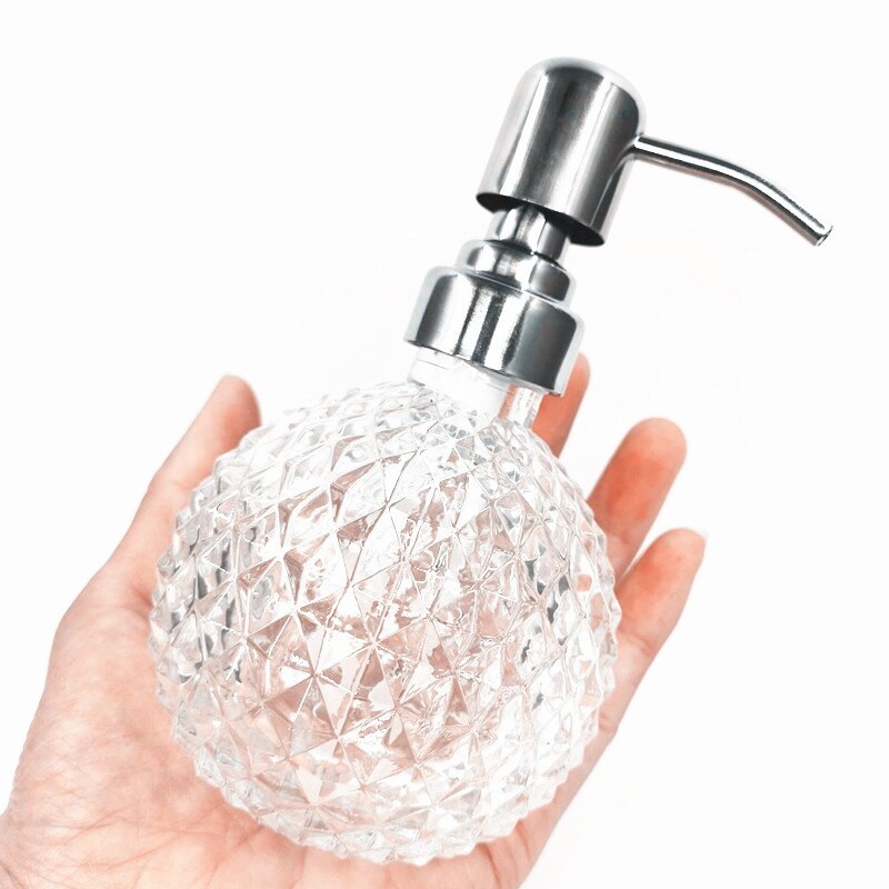 NEWYEARYEAR schädel Hand waschen flüssigkeit Abfüllung seife Spender Glas Kreative Emulsion flasche edelstahl presse kopf Schlecht