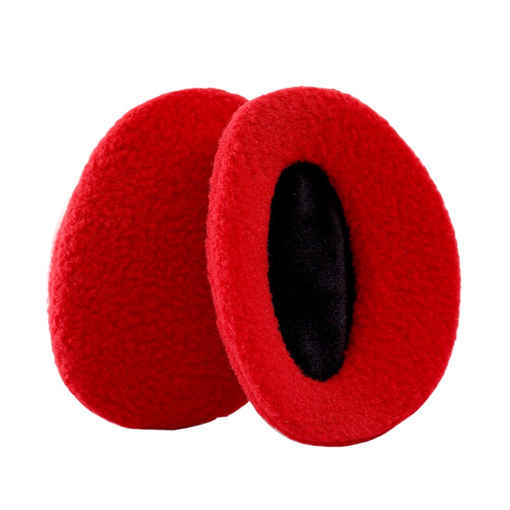 2 pièces hommes femmes Polyester hiver Portable doux bande moins cache-oreilles quotidien antidérapant coupe-vent solide deux pièces chauffantes: Red M