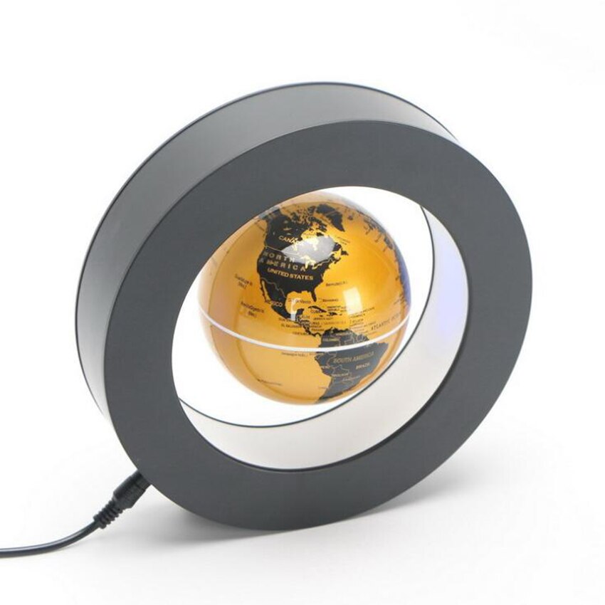 Led verdenskort nyhed magnetisk levitation flydende globus led flydende tellurion med led lys hjem dekoration kontor ornament