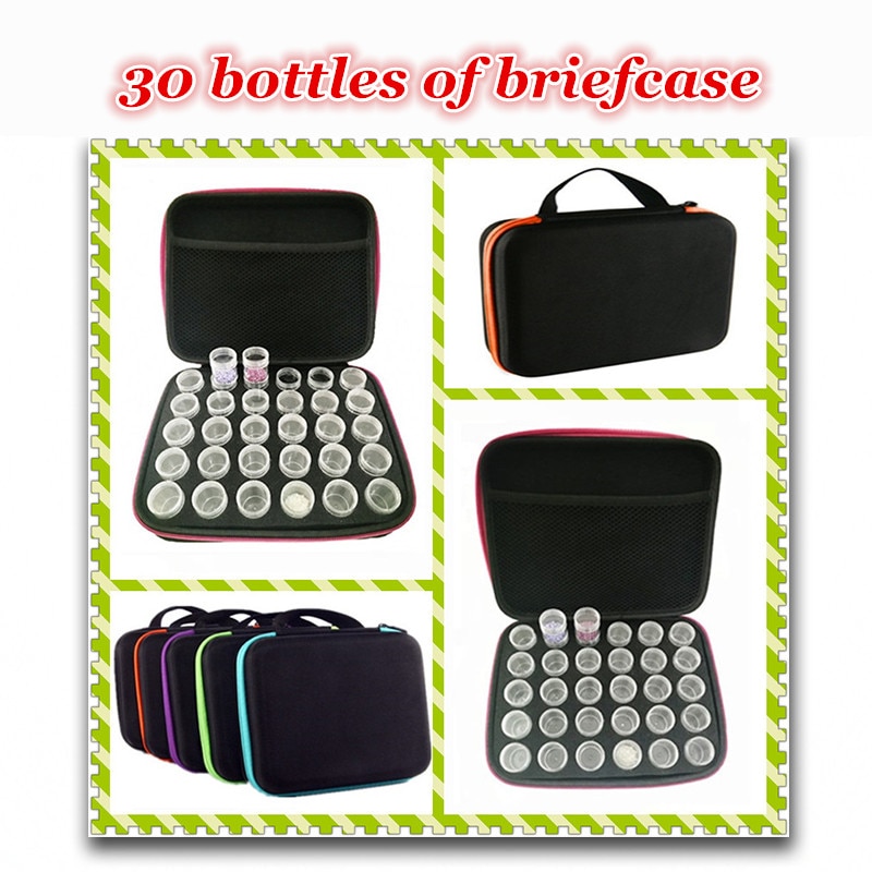 Diamant schilderij accessoires kralen 30/60 opbergflessen diamant borduurwerk multifunctionele kit opbergdoos koffer draagtas rits