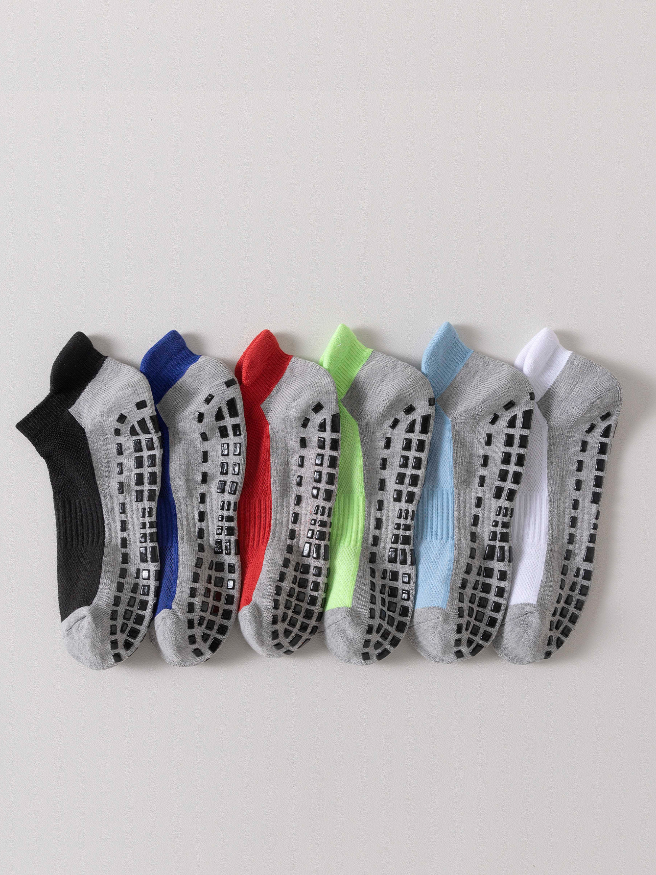 Voetbalsokken, verdikte handdoeksokken, basketbalsokken met korte buis voor heren, antislip- en slijtvaste sportsokken van siliconen: MULTI