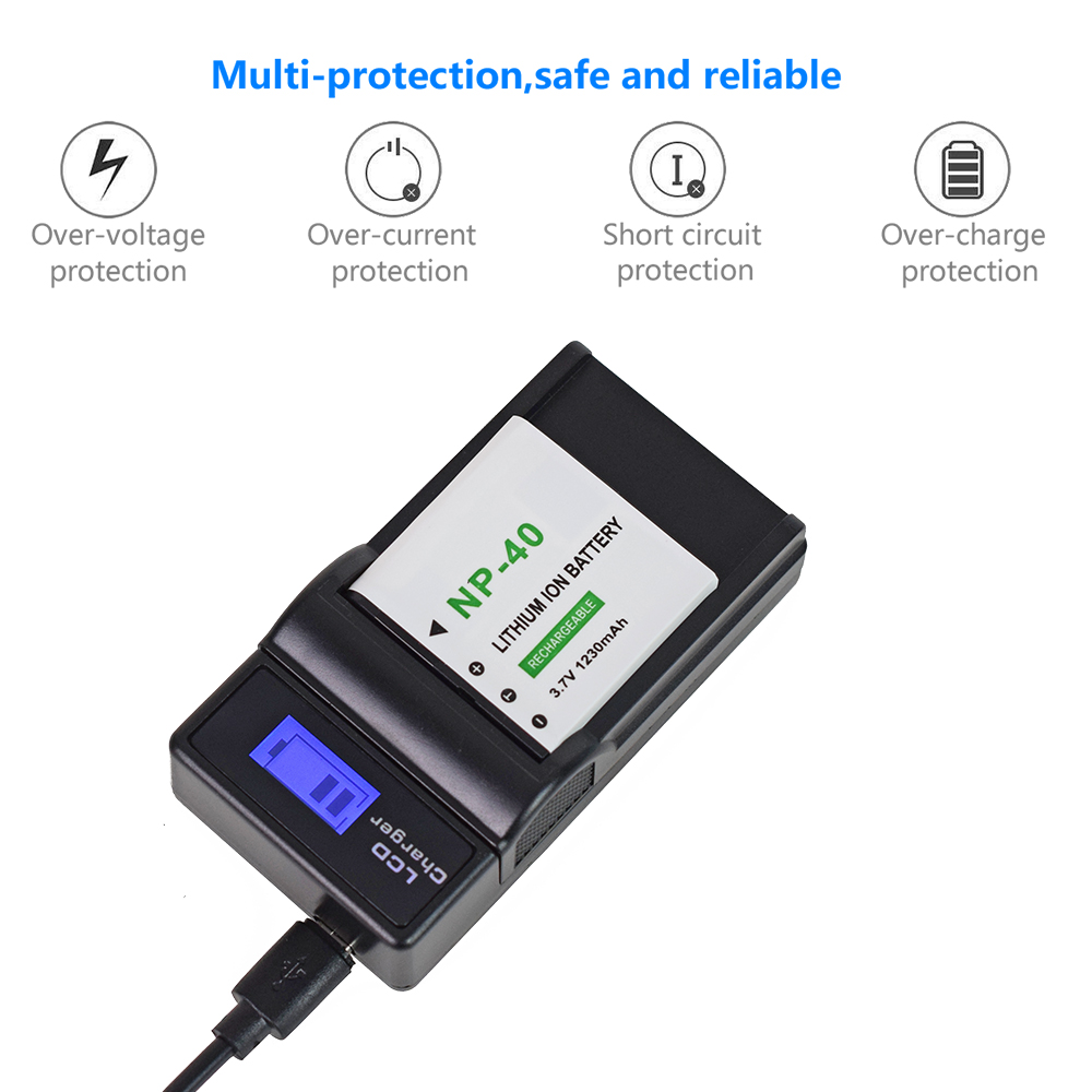 Batterie CR-V3 CR V3 CRV3 + chargeur LCD pour Kodak Z710, Z740, Z885, Z1275, CR-V3P, CRV3L