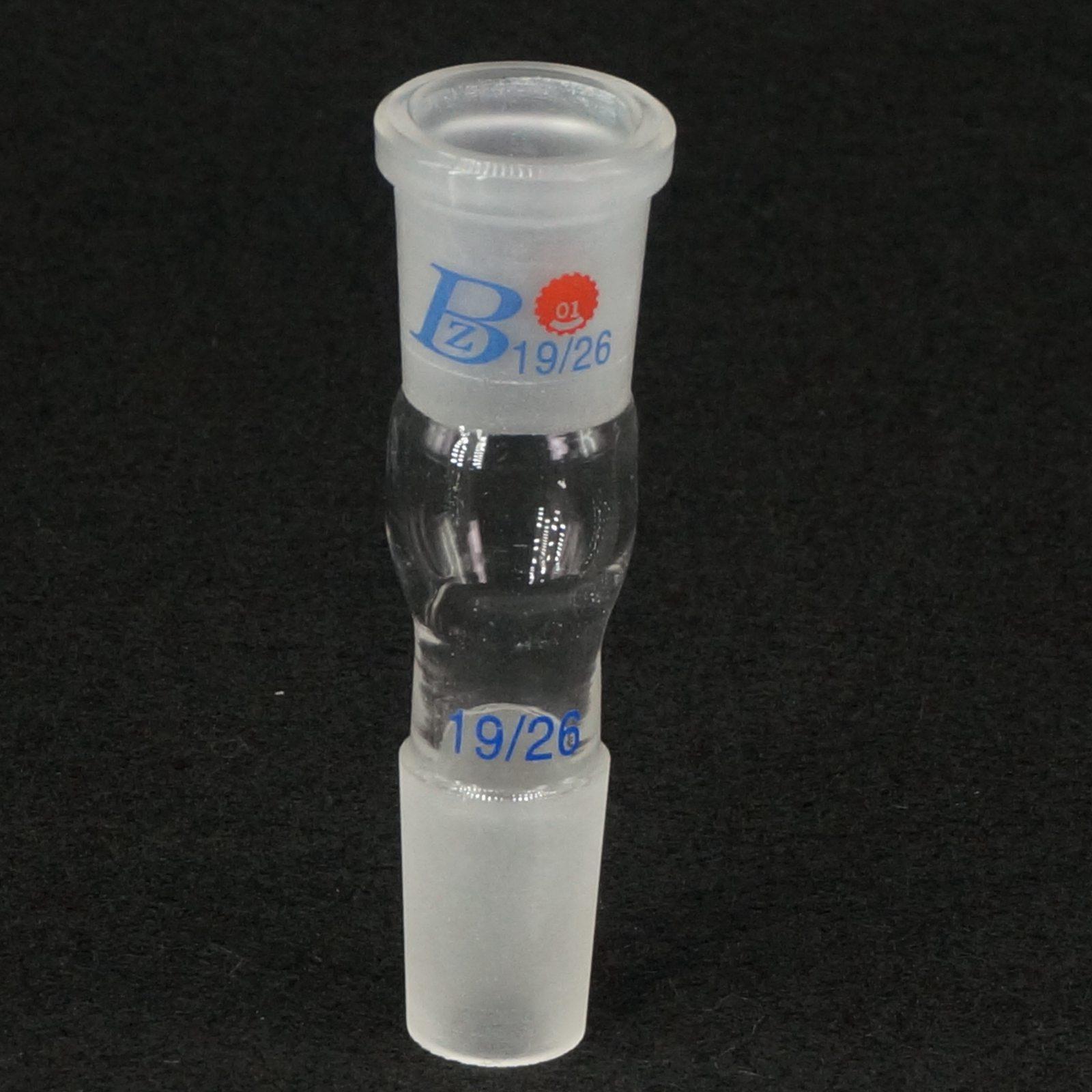 19/26 Female Joint to 19/26 Male Stopper Joint Lab Glass Reducing Transfer Adapter Glassware