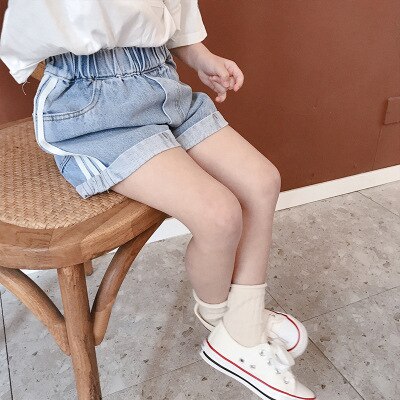 Aankomst Kinderen Mode Denim Shorts Zomer Stijl Meisjes Losse Broek Kinderen Broek 3-8 Y Kinderen Shorts