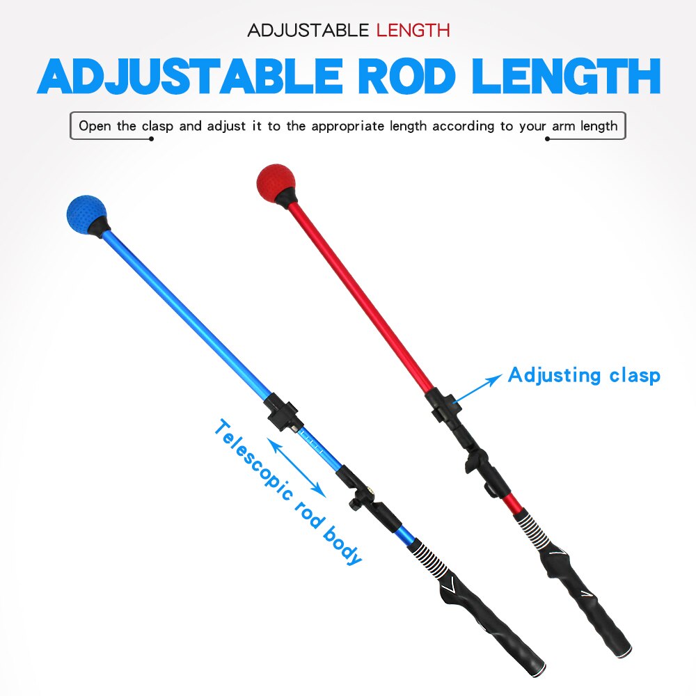 Folding Golf Swing Trainer Stick Posture Corrector Practice Swing Training Aids Upgrade with Rubber Rope Strength Exercises