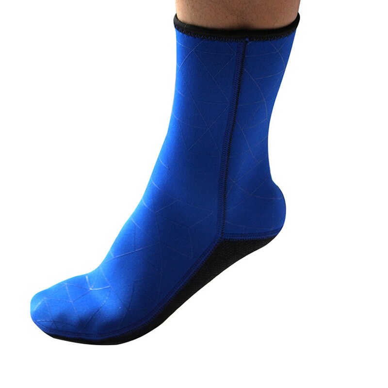 SLINX 3mm Neoprene Men Women Diving Socks Wetsuit Anti-scratch Warm Snorkeling Spearfishing Swimming Non-slip Socks: Blue / XL