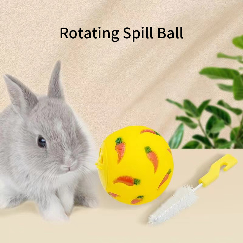 Boule de friandises pour lapin, mangeoire lente pour animaux de compagnie, jouet interactif pour collation, balle résistante aux morsures, jouets d'alimentation, fournitures pour chat cochon d'inde