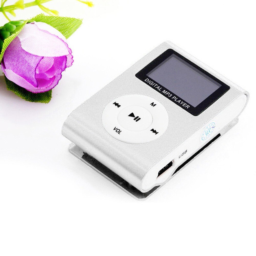 Omeshin Draagbare Mini Usb Clip Lcd-scherm MP3 Speler Met Oortelefoon, datakabel Ondersteuning 32Gb Micro Sd Tf Card