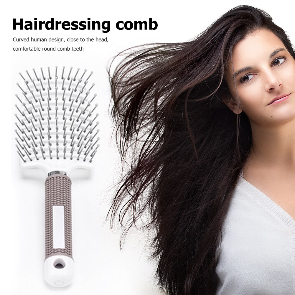 Duży zakrzywiony grzebień szeroki ząb duży talerz grzebień fryzjerski szczotki robić włosów