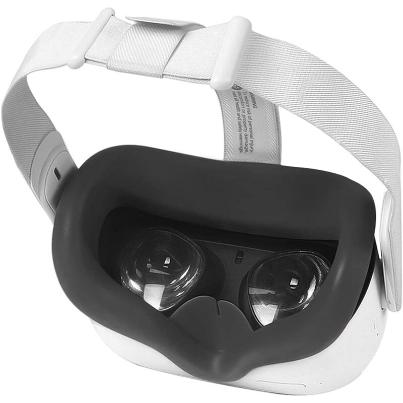 3Pcs Vr Siliconen Cover Eye Pad Voor Oculus Quest 2-Zweet-Proof, Lichtdicht, non-Slip, Wasbaar Zwart/Blauw/Rood