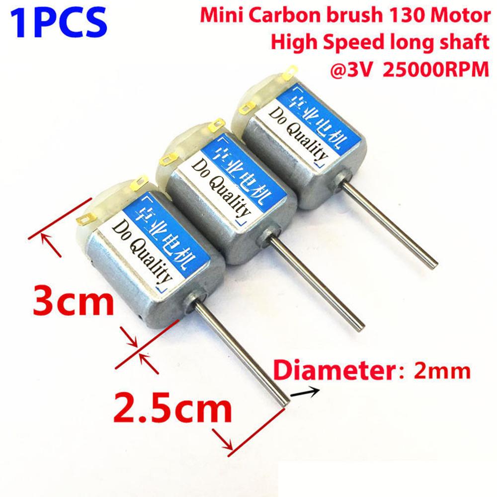Micro 130 electric Motor DC 3V 25000RPM High Speed Power 25mm Long Shaft DC Motor DIY Slot Car Racing Car RC Toy