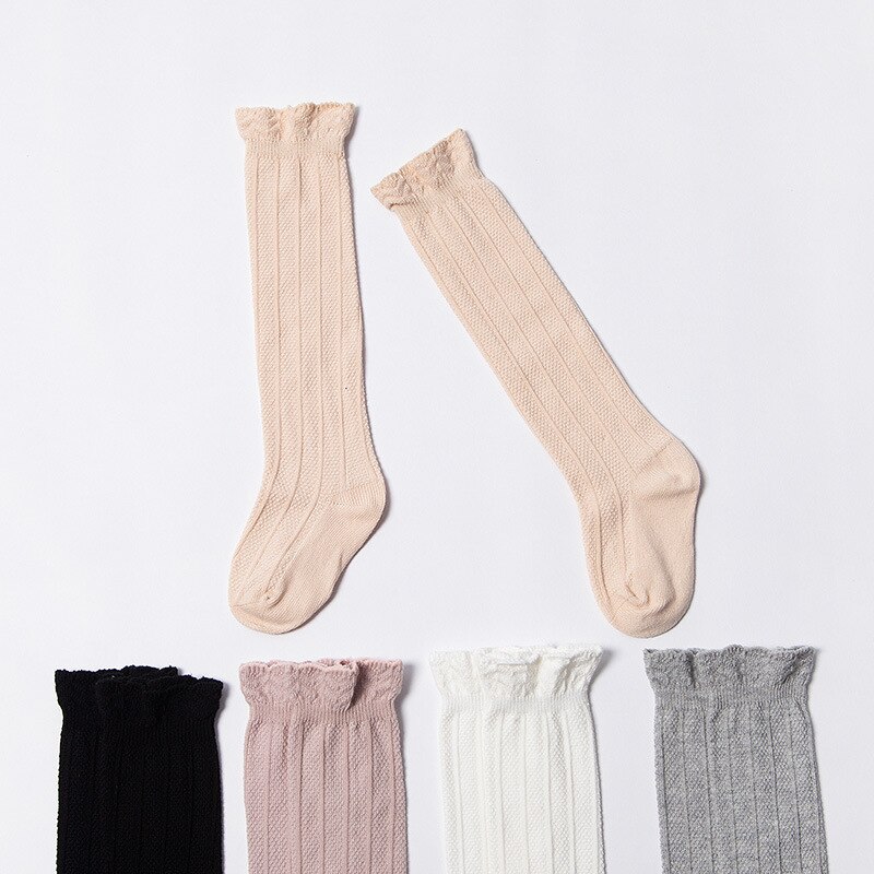 Baby Solid Baby Knie Hoge Kousen Baby Jongens Meisjes Katoen Warm Houden Lange Kousen Plain Kids Zachte Stijl Been warmer