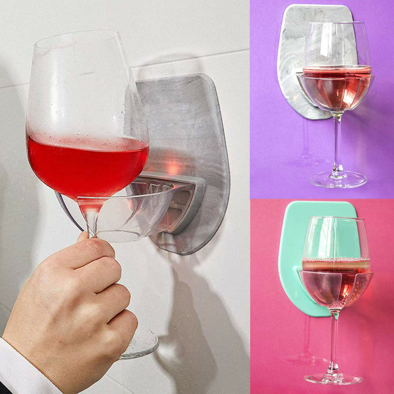Unieke Watt Plastic Wijnglas Houder Voor De Bad Douche Rode Wijn Glas Houder
