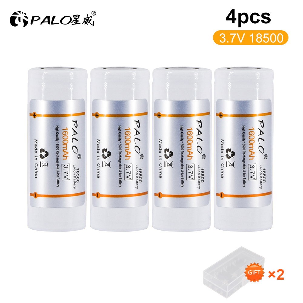 PALO 1.2V AA/AAA Rechargeable Ni-MH Batterie + 3.7V Rechargeable LI-ION battery 16350/16340 18500 18650 14500 Holder Storage Box: Blue