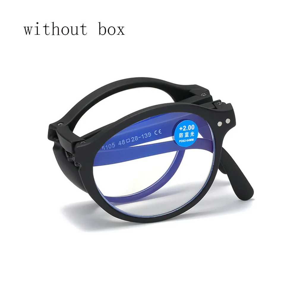 Opvouwbare leesbril met brillenkoker Unisex Draagbare lichtgewicht presbyope bril Anti blauw licht Sterkte 1,0x ~ 4,0x: WIT / +300