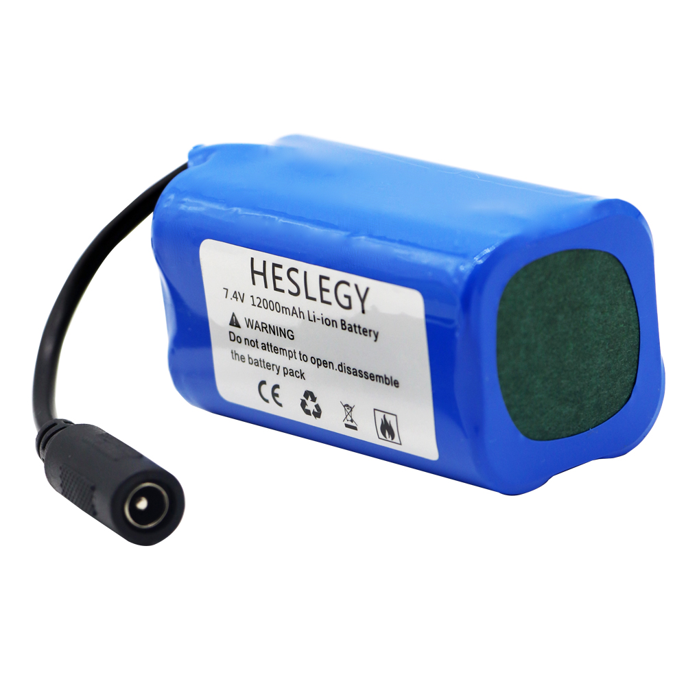 Hoge capaciteit Batterij 7.4V 12000mAh met USB Lader Voor T188 T888 -5 TH88 CF18 C18 RC Hoge Snelheid RC Voerboot Vissersboot