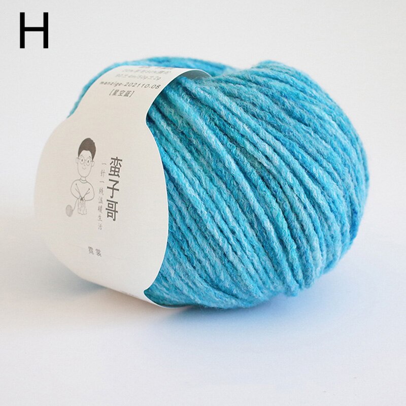 Fil de laine 20% laine 80% acrylique tricoté à la main, 55G/m, épais et moyen: Orange