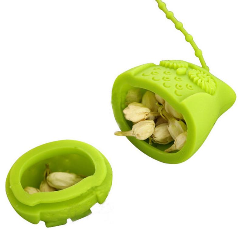 Cute Owl Tea Strainer Tea Bags Food Grade Silicone loose-leaf Tea Infuser Filter Diffuser Fun Cartoon Tea Accessories