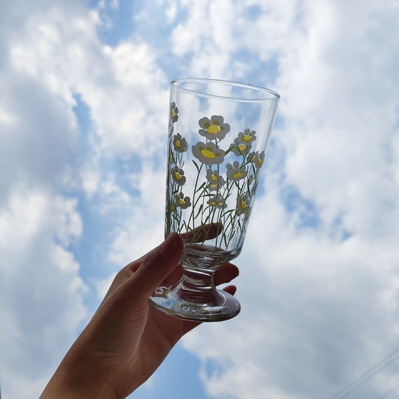 Phnom Penh Daisy Beker Bloem Tulp Glas Ins Netto Rode Korte Rode Wijn Cup Glas Kopjes Water Glas Beker Wijn glazen Bierglas: D