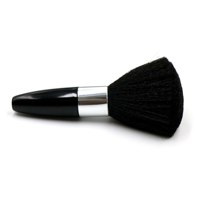 Cepillo de pelo suave para el cuello y la cara, plumero de peluquería, corte de pelo roto, cepillo de limpieza para Barbero, herramienta de peinado de peluquería: Plata