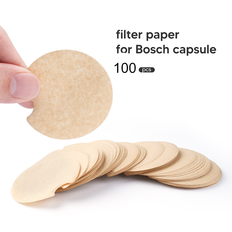 Filtro de café de papel desechable, 100 Uds., para cápsula de café Tassimo reutilizable, protege el bloque, mantiene la cápsula para limpieza: Default Title